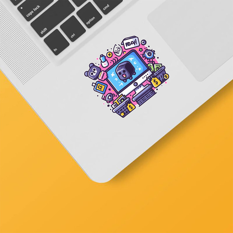 استیکر لپ تاپ و موبایل بووم طرح کارتونی1 کد MA105