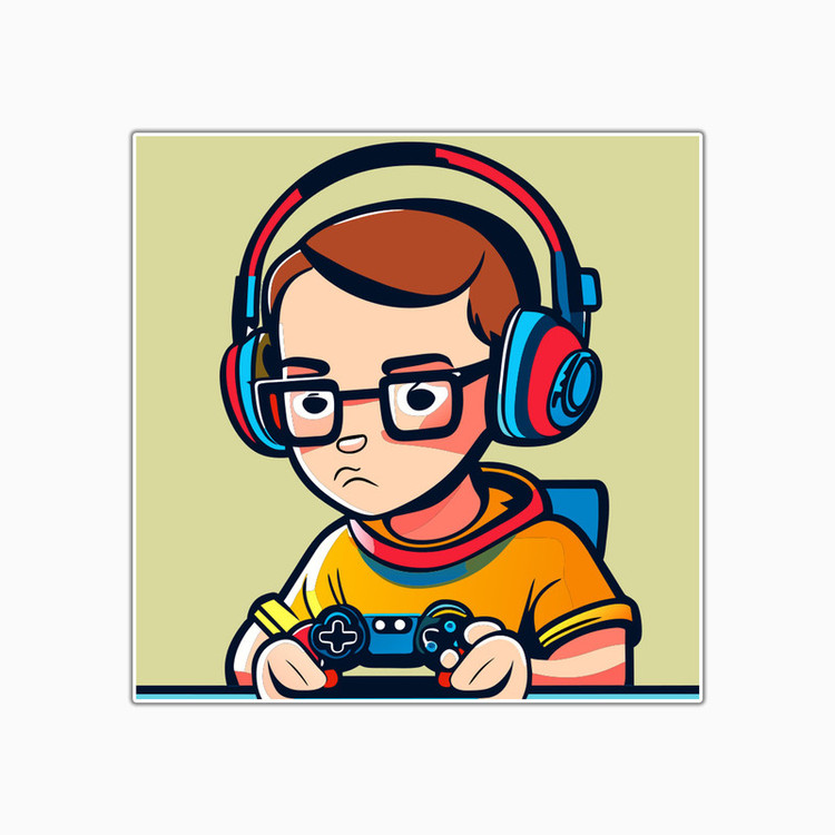 استیکر لپ تاپ و موبایل بووم طرح Gamer کد MA114