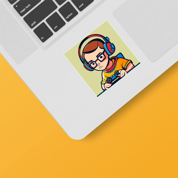 استیکر لپ تاپ و موبایل بووم طرح Gamer کد MA114