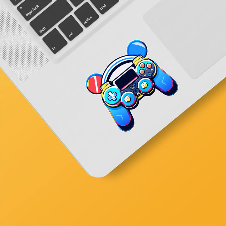 استیکر لپ تاپ و موبایل بووم طرح گیمینگ مدل Joystick کد MD76