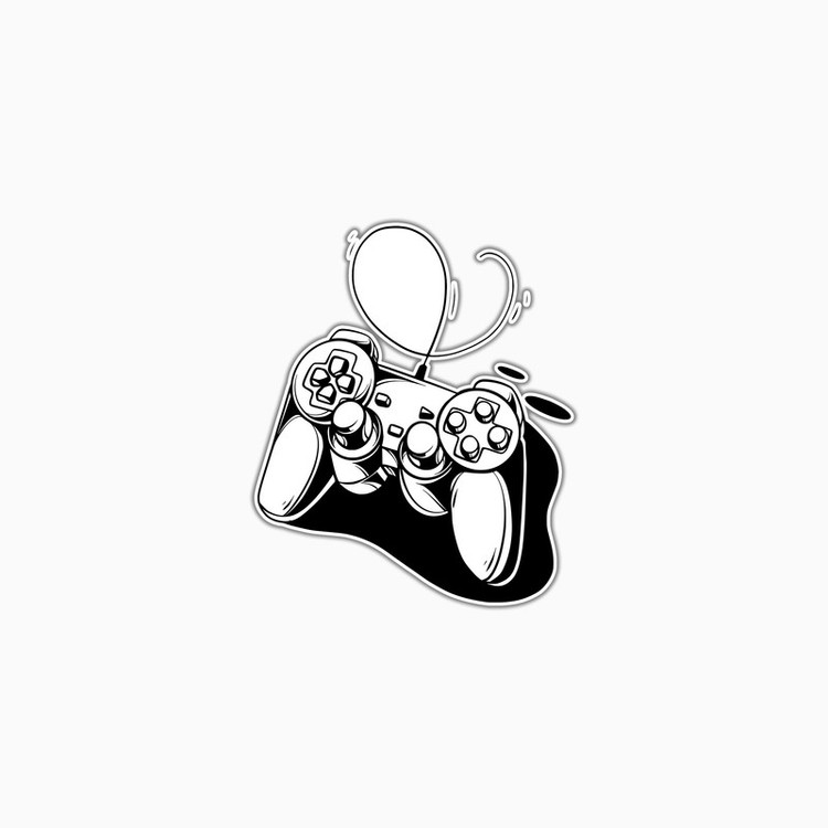 استیکر لپ تاپ و موبایل بووم طرح گیمینگ مدل Joystick کد MD69