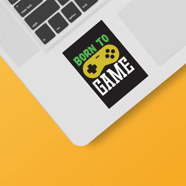 استیکر لپ تاپ و موبایل بووم طرح گیمینگ مدل Born Gamer کد MD73