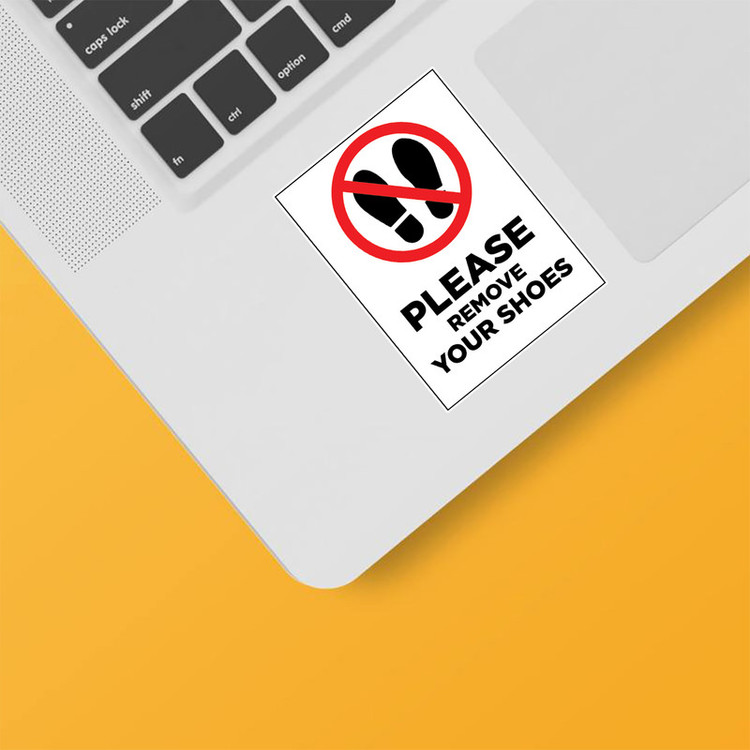 استیکر لپ تاپ و موبایل بووم طرح کفشتو دربیار مدل PLZ کد BM78
