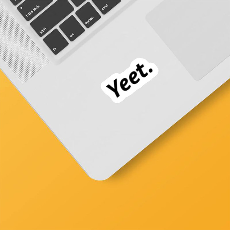 استیکر لپ تاپ و موبایل بووم طرح نوشته مدل Yeet کد BM30