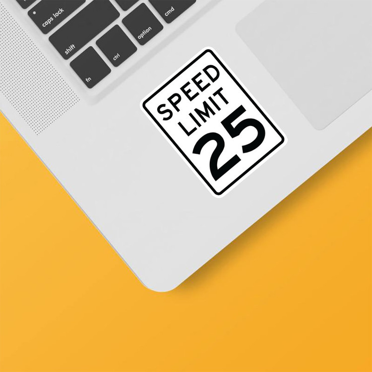 استیکر لپ تاپ و موبایل بووم طرح نوشته مدل Speed Limit کد BM40