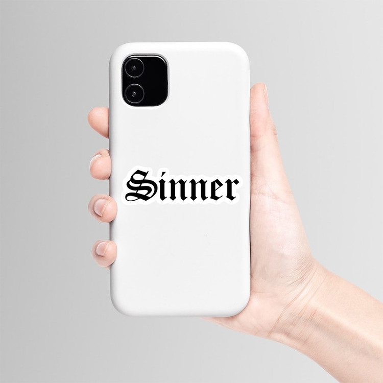استیکر لپ تاپ و موبایل بووم طرح نوشته مدل Sinner کد BM21