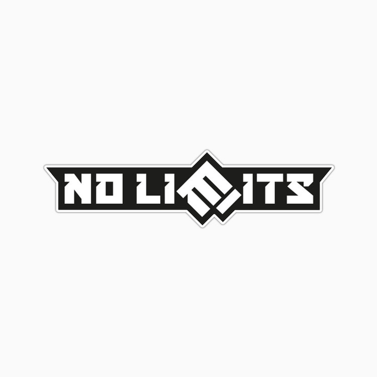 استیکر لپ تاپ و موبایل بووم طرح نوشته مدل No Limits کد BM39