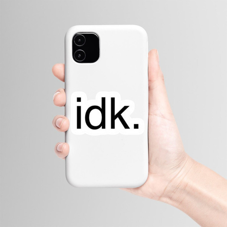 استیکر لپ تاپ و موبایل بووم طرح نوشته مدل IDK کد BM44