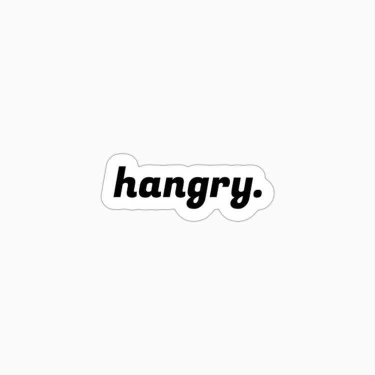 استیکر لپ تاپ و موبایل بووم طرح نوشته مدل Hungry کد BM25