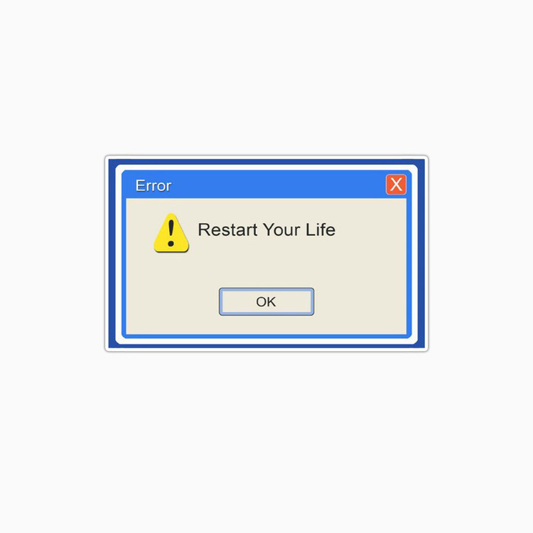 استیکر لپ تاپ و موبایل بووم طرح نوشته مدل Error کد BM42