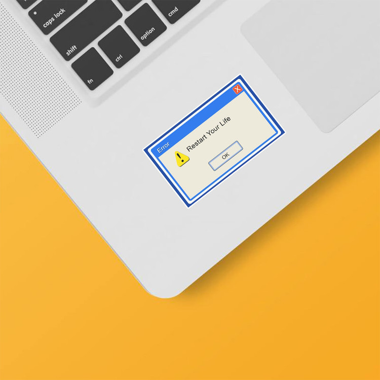 استیکر لپ تاپ و موبایل بووم طرح نوشته مدل Error کد BM42