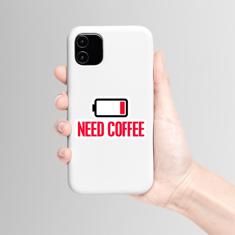 استیکر لپ تاپ و موبایل بووم طرح نوشته مدل Coffee کد BM20