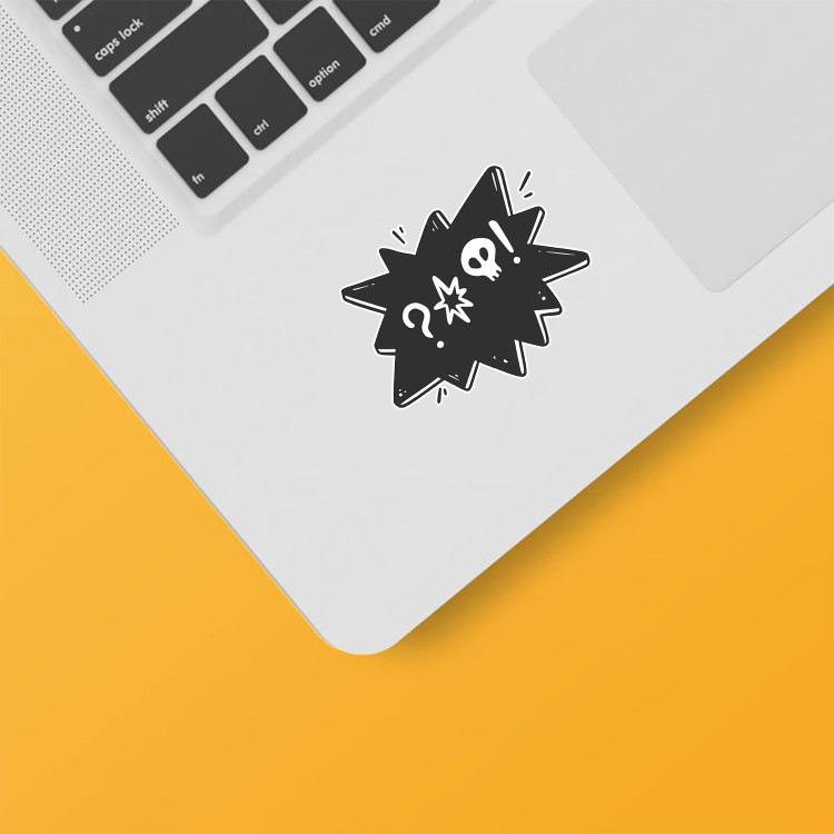 استیکر لپ تاپ و موبایل بووم طرح Goo کد BM45