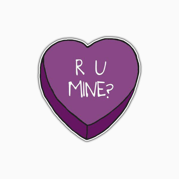 استیکر لپ تاپ و موبایل بووم طرح ?R U Mine کد CP39