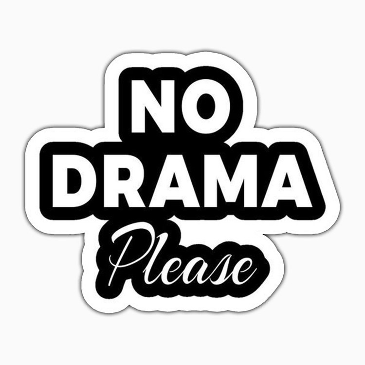 استیکر لپ تاپ و موبایل بووم طرح No Drama کد CP16