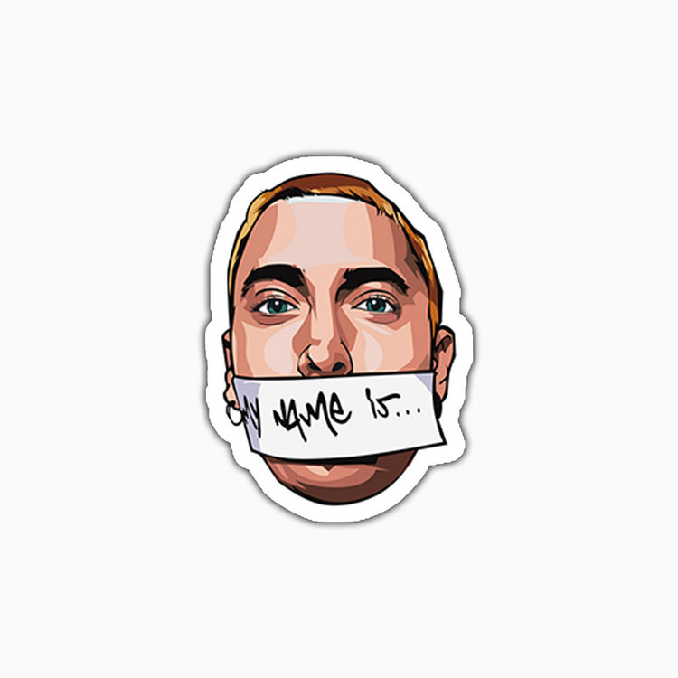 استیکر لپ تاپ و موبایل بووم طرح Eminem کد CP23