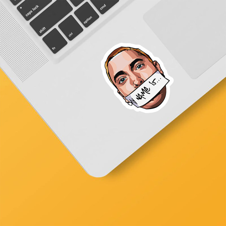 استیکر لپ تاپ و موبایل بووم طرح Eminem کد CP23