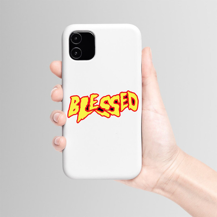 استیکر لپ تاپ و موبایل بووم طرح نوشته مدل Blessed کد CP26
