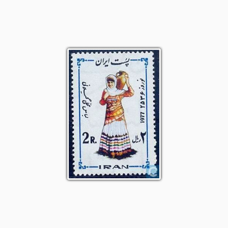 استیکر لپ تاپ و موبایل بووم طرح تمبر نوستالژی مدل گیلان کد TR82
