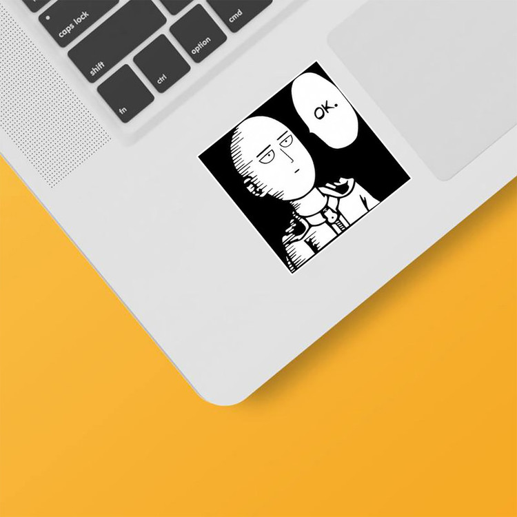 استیکر لپ تاپ و موبایل بووم طرح Anime One Punch Man مدل Ok کد TR132