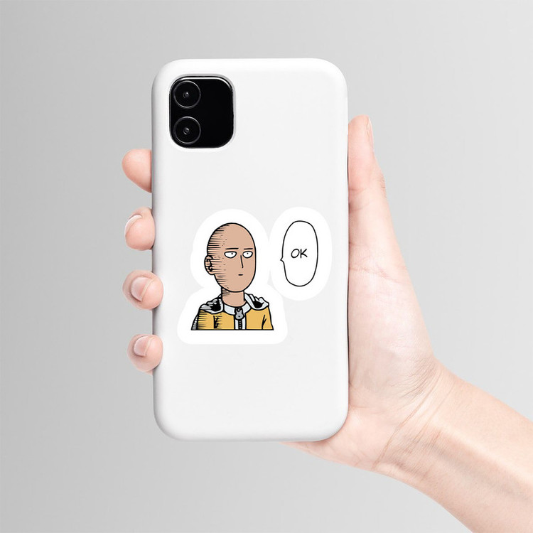 استیکر لپ تاپ و موبایل بووم طرح Anime One Punch Man مدل Saitama کد TRS130
