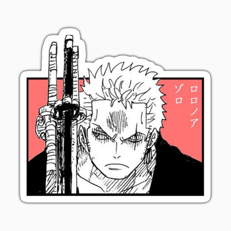 استیکر لپ تاپ و موبایل بووم طرح Anime One Piece مدل Zoro Taro کد TR129