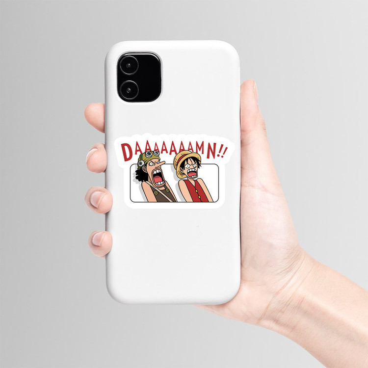 استیکر لپ تاپ و موبایل بووم طرح Anime One Piece مدل Damn کد TR117