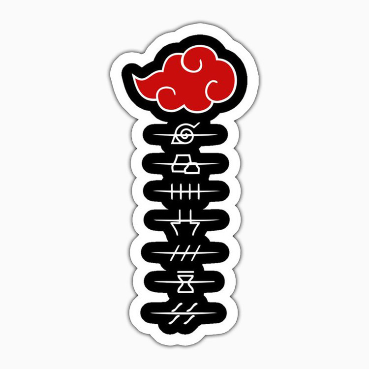 استیکر لپ تاپ و موبایل بووم طرح Anime Naruto مدل Akatsuki کد TR113