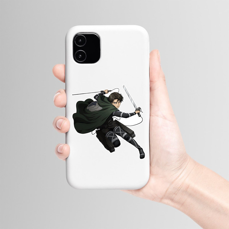 استیکر لپ تاپ و موبایل بووم طرح Anime Attack On Titan مدل Levi کد TR05