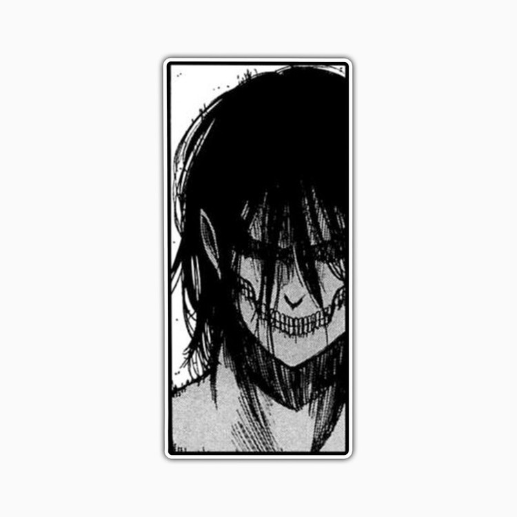 استیکر لپ تاپ و موبایل بووم طرح Anime Attack On Titan مدل Eren کد TR04