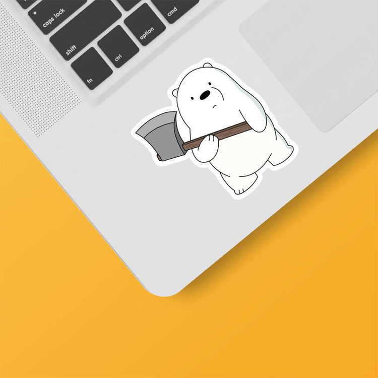 استیکر لپ تاپ و موبایل بووم طرح خرس قطبی مدل Cute کد PS28