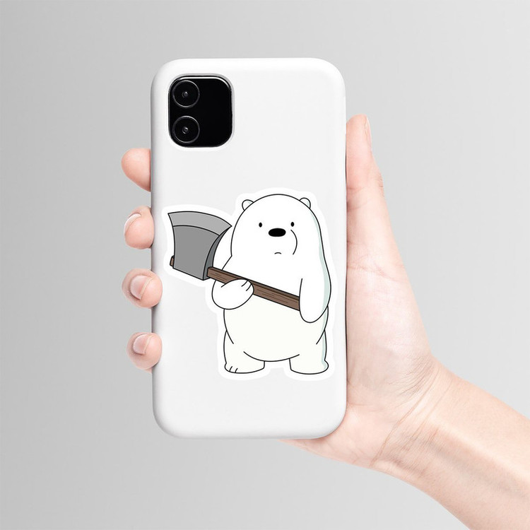 استیکر لپ تاپ و موبایل بووم طرح خرس قطبی مدل Cute کد PS28