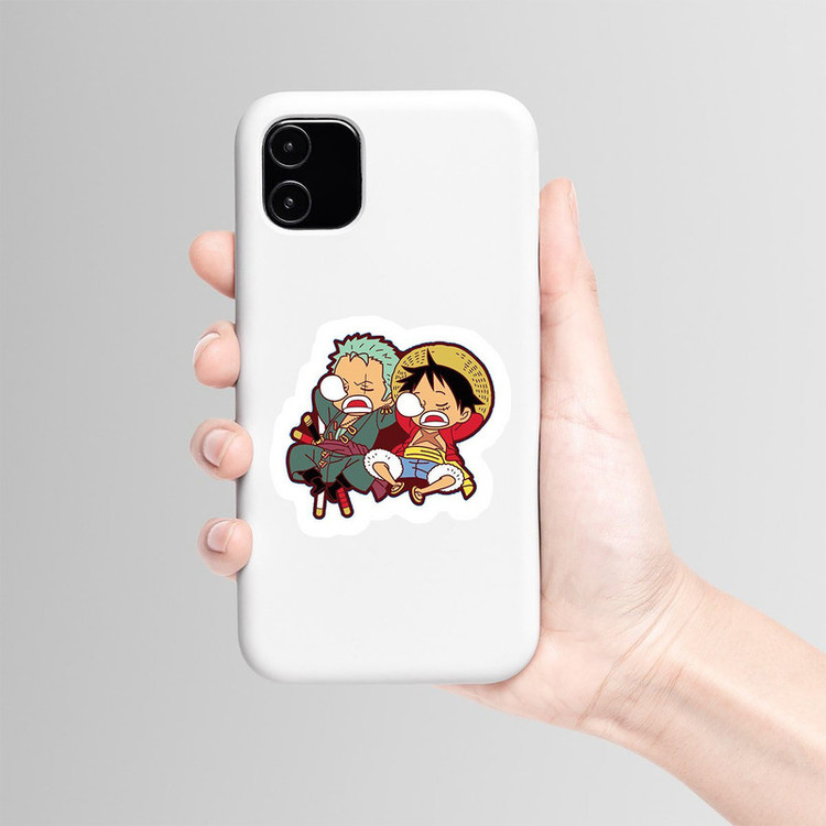 استیکر لپ تاپ و موبایل بووم طرح Anime One Piece مدل Luffy X Zoro کد PS10