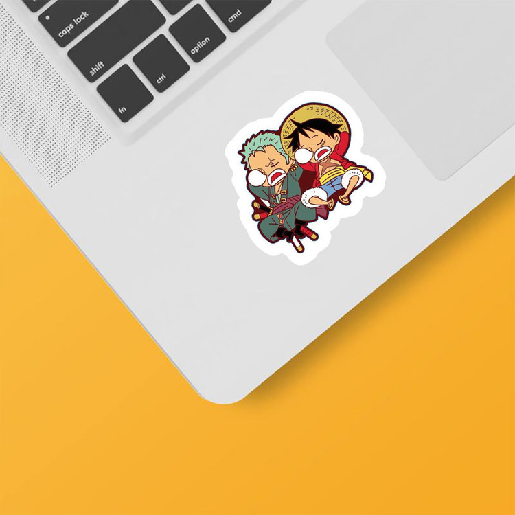 استیکر لپ تاپ و موبایل بووم طرح Anime One Piece مدل Luffy X Zoro کد PS10