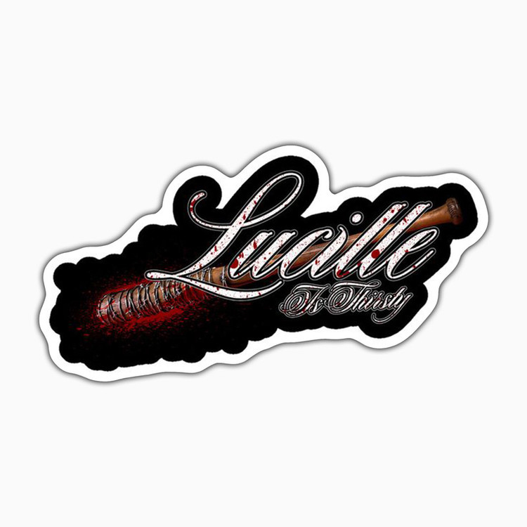 استیکر لپ تاپ و موبایل بووم طرح سریال Walkind Dead مدل Lucille کد FR51