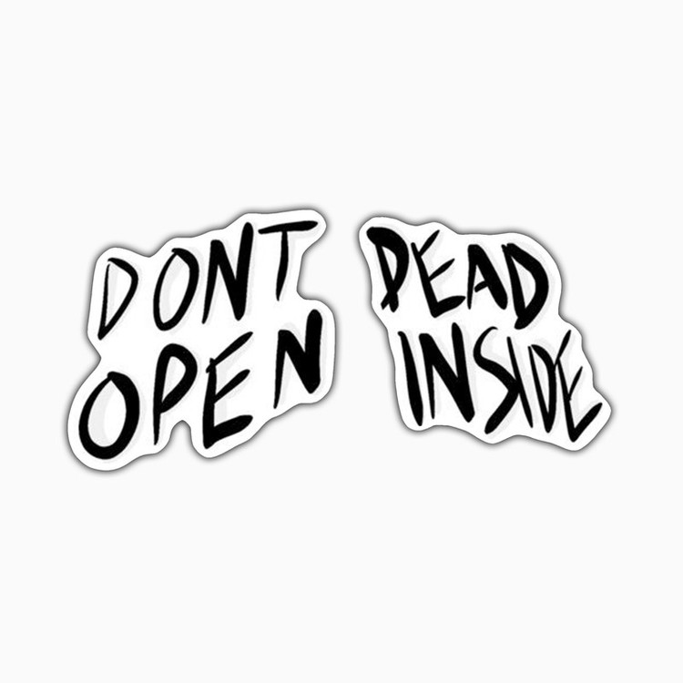استیکر لپ تاپ و موبایل بووم طرح سریال Walkind Dead مدل Dead Inside کد FR86