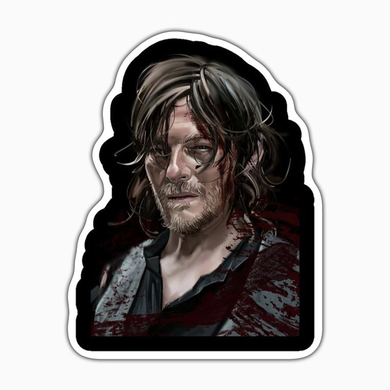 استیکر لپ تاپ و موبایل بووم طرح سریال Walkind Dead مدل Daryl Dixon کد FR71