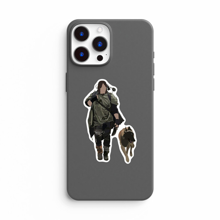 استیکر لپ تاپ و موبایل بووم طرح سریال Walkind Dead مدل Daryl and Dog کد FR67