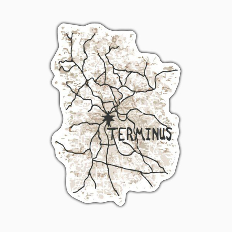 استیکر لپ تاپ و موبایل بووم طرح Terminus Map کد FR95