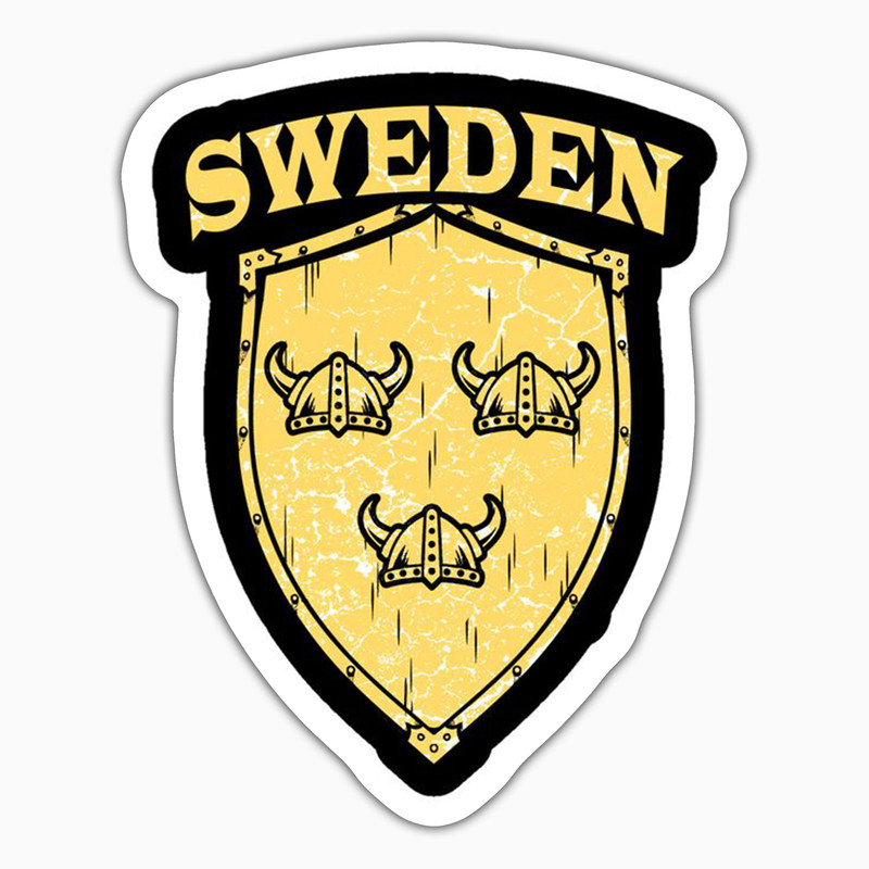 استیکر لپ تاپ و موبایل بووم طرح سریال Vikings مدل Sweden کد LB27