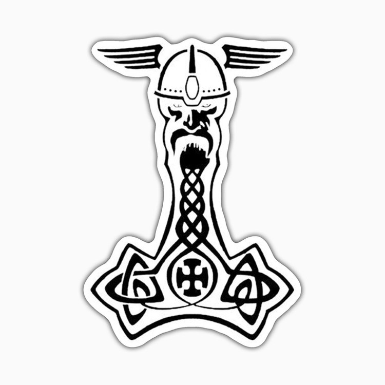 استیکر لپ تاپ و موبایل بووم طرح سریال Vikings مدل Emblem کد LB25