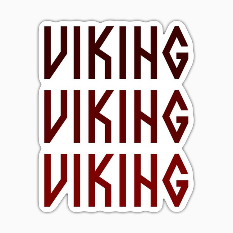 استیکر لپ تاپ و موبایل بووم طرح سریال Vikings مدل نوشته Vikings کد LB12