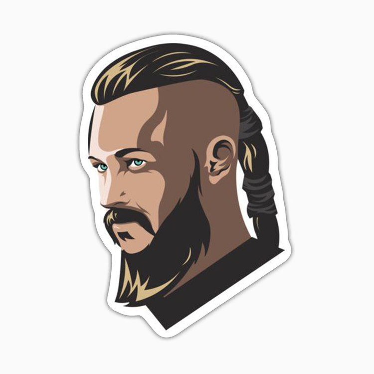 استیکر لپ تاپ و موبایل بووم طرح Ragnar Lothbrok مدل R2 کد LB16