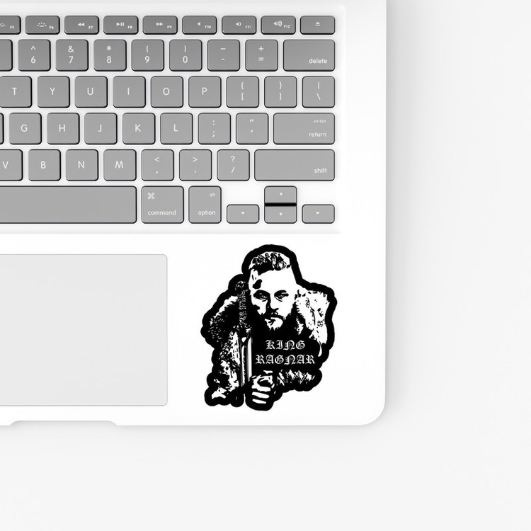 استیکر لپ تاپ و موبایل بووم طرح Ragnar Lothbrok مدل Black کد LB17