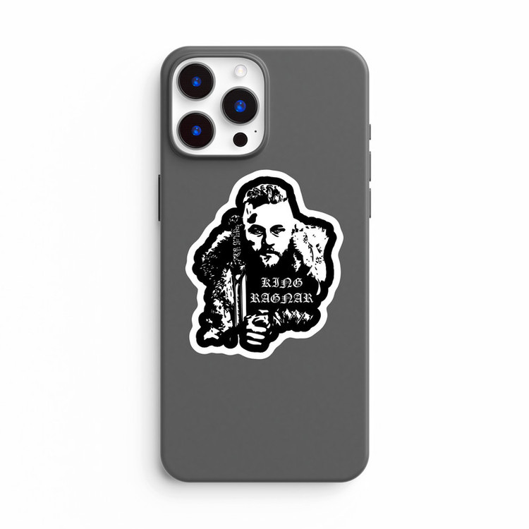 استیکر لپ تاپ و موبایل بووم طرح Ragnar Lothbrok مدل Black کد LB17