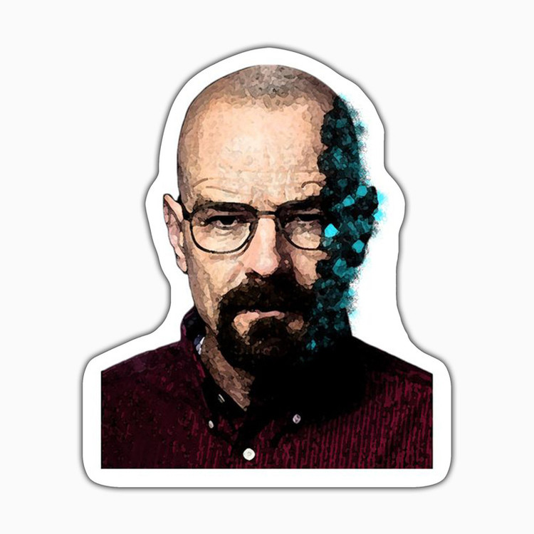 استیکر لپ تاپ و موبایل بووم طرح سریال Breaking Bad مدل Walter White کد WR18