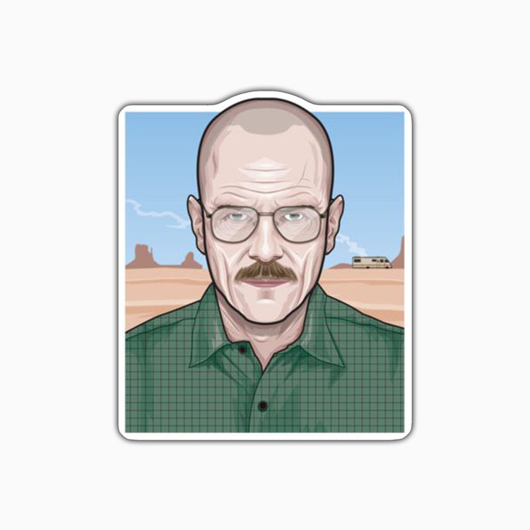 استیکر لپ تاپ و موبایل بووم طرح سریال Breaking Bad مدل Painting کد WR10