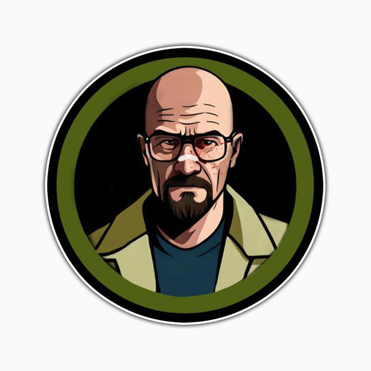 استیکر لپ تاپ و موبایل بووم طرح سریال Breaking Bad مدل Emblem Walter کد WR59