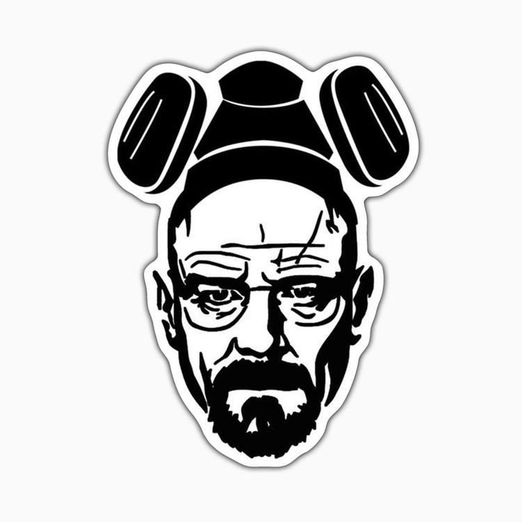 استیکر لپ تاپ و موبایل بووم طرح سریال Breaking Bad مدل Dr.white کد WR34
