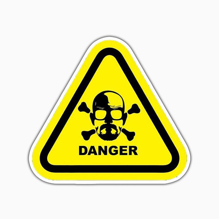 استیکر لپ تاپ و موبایل بووم طرح سریال Breaking Bad مدل Danger1 کد WR23